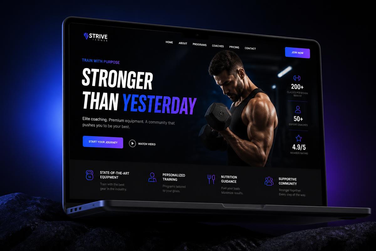 Velixo Fitness — podgląd strony